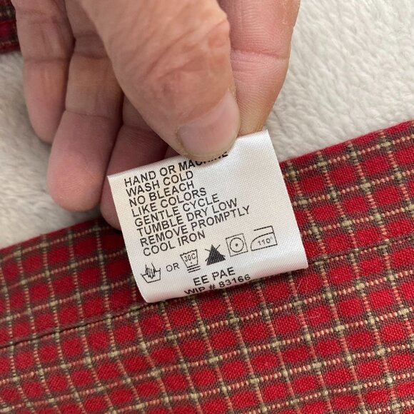 Woolrich Mens Shirt Large Red Rock Plaid Button-Up Long Sleeve 100% Cotton - Picture 7 of 9